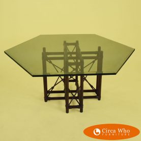 Hexagonal McGuire Style Coffee Table