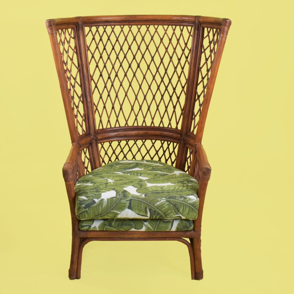 High Back Rattan Lounge Chair Circa Who