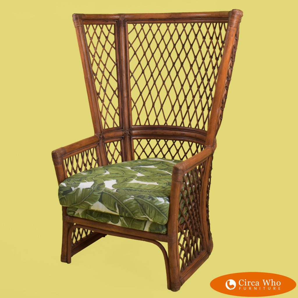 High Back Rattan Lounge Chair Circa Who