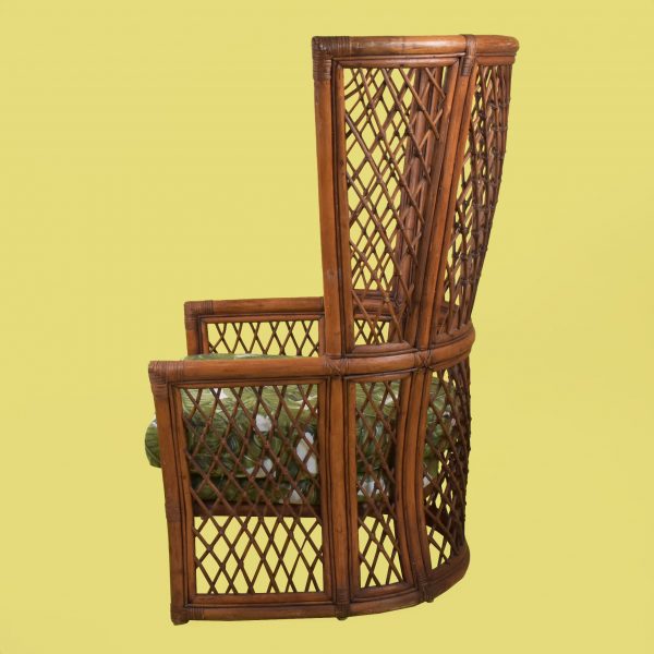 High Back Rattan Lounge Chair