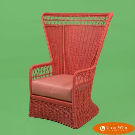 Highback Woven Rattan Chair
