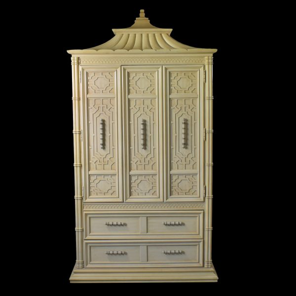 Hollywood Regency Pagoda Cabinet by Thomasville