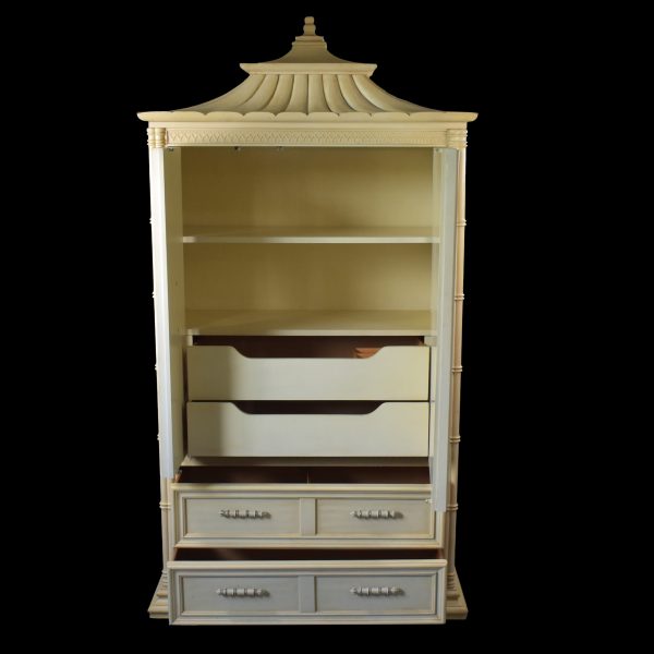 Hollywood Regency Pagoda Cabinet by Thomasville