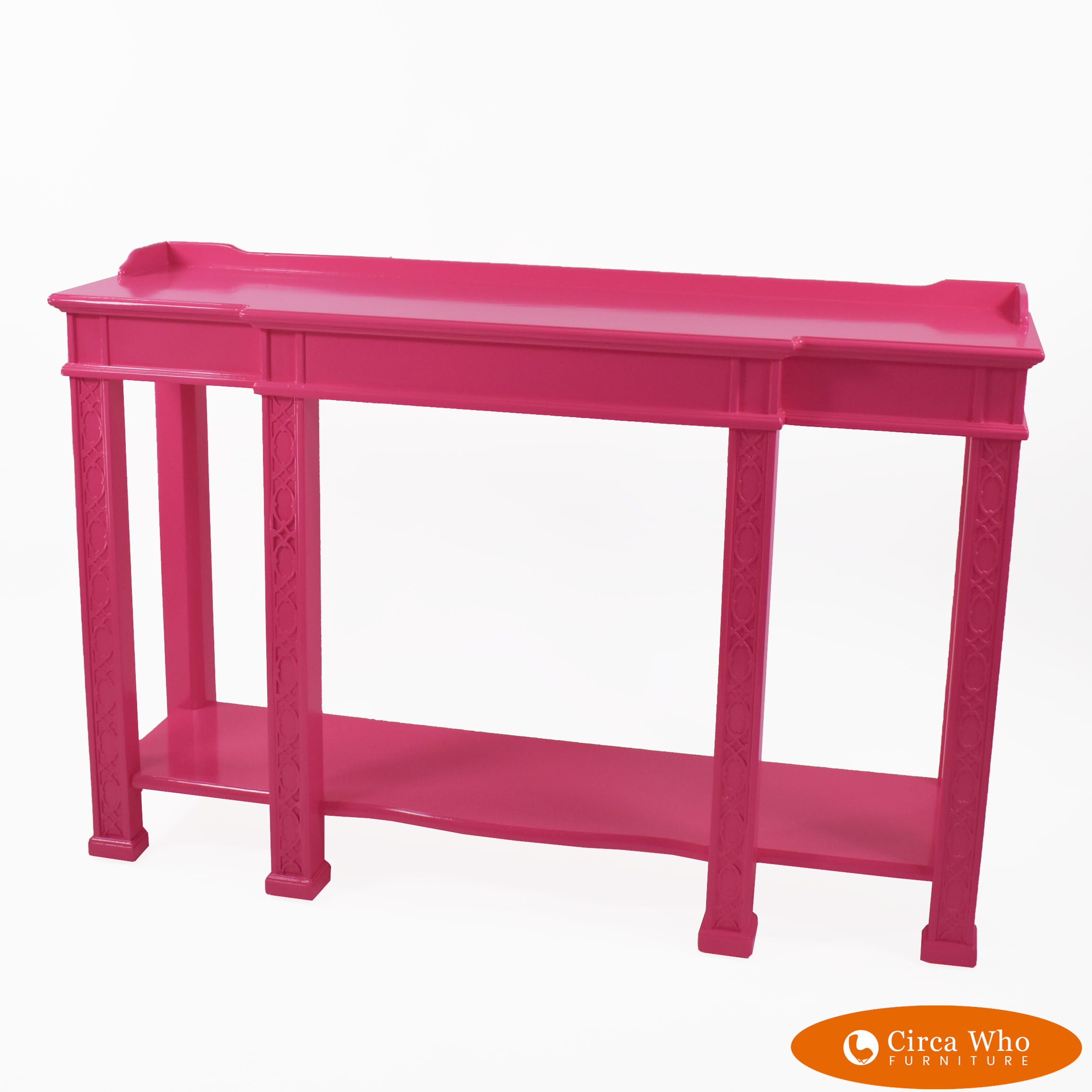 Hollywood Regency Rosy Blush Natural Entry Table