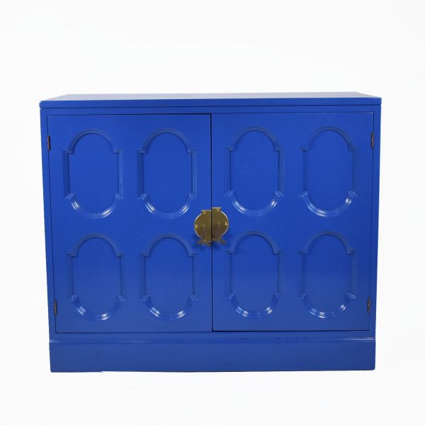 Hollywood Regency Style Blue Cabinet