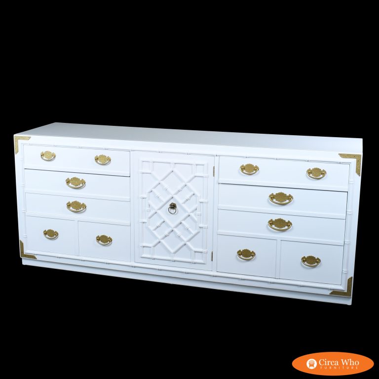 Hollywood Regency White Dresser