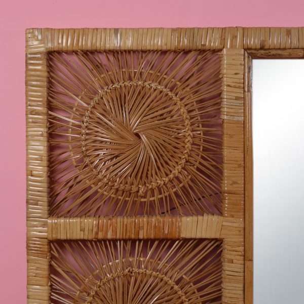 Horizontal Buri Rattan Mirror