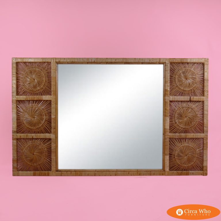 Horizontal Buri Rattan Mirror