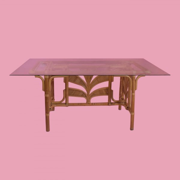 Island Style Bamboo and Rattan Dining Table