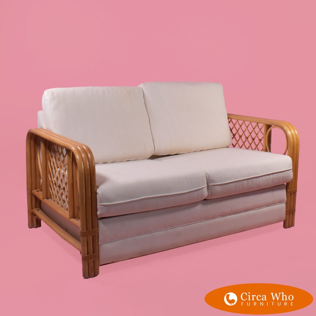 Island Style Rattan Sleeper Loveseat Circa Who