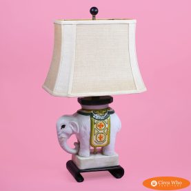 Italian Ceramic Elephant Table Lamp