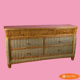 Jute and Split Rattan Dresser