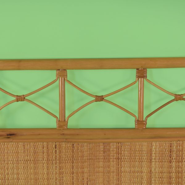 King Size Boho Chic Rattan Headboard