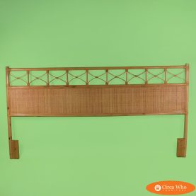 King Size Boho Chic Rattan Headboard