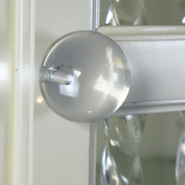 Lacquered Lucite Greek Key Cabinet