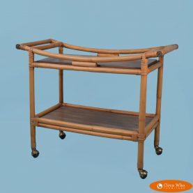 Large Bamboo Bar Cart
