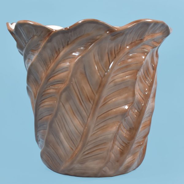 Large Banana Leaf Ceramic Planter