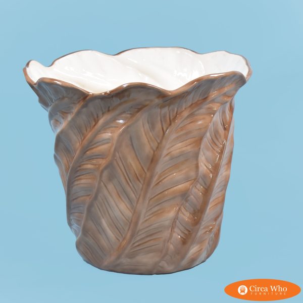 Large Banana Leaf Ceramic Planter