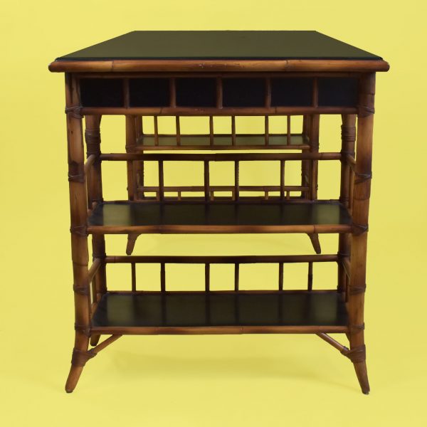 Large Campaign Hardtop Bamboo Desk