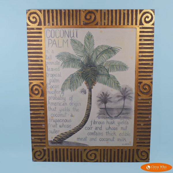 Large Coconut Palm Tree Painting by McKinley