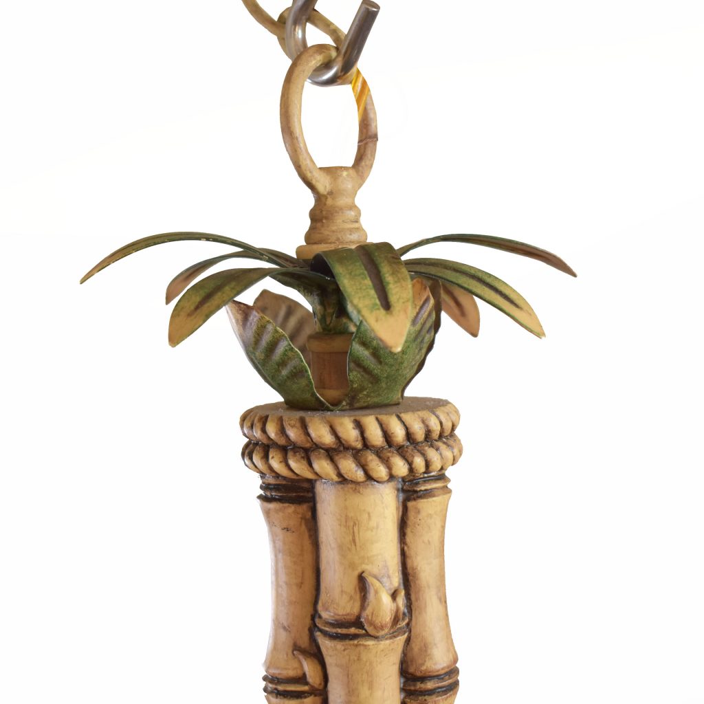 Large Faux Bamboo Palm Tree Chandelier Circa Who