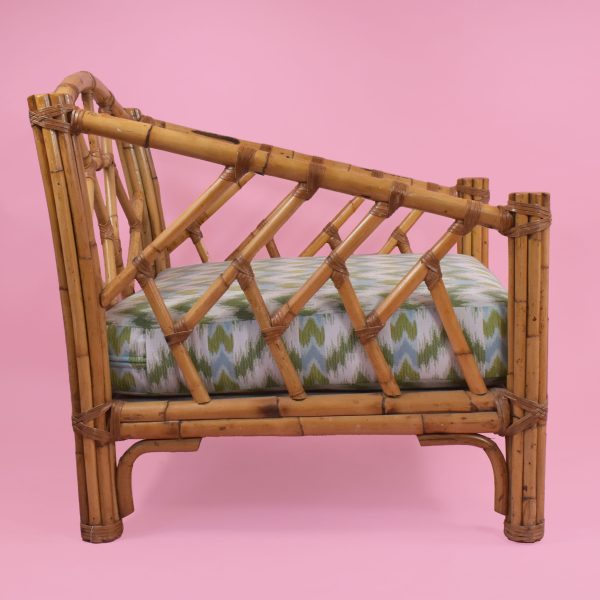 Large Fretwork Bamboo Lounge Chair