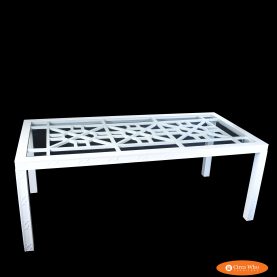 Large Hollywood Regency Fretwork Dining Table