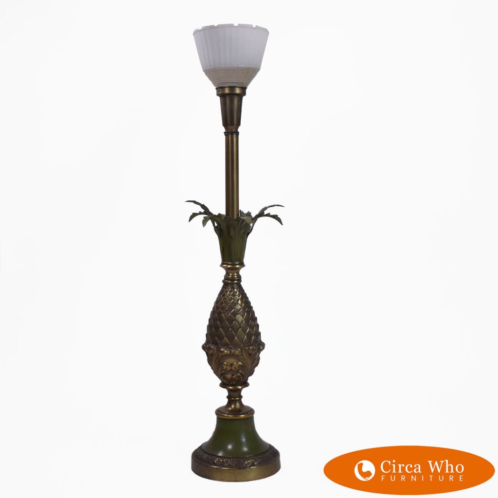 Large Hollywood Regency Pineapple Lamp Circa Who
