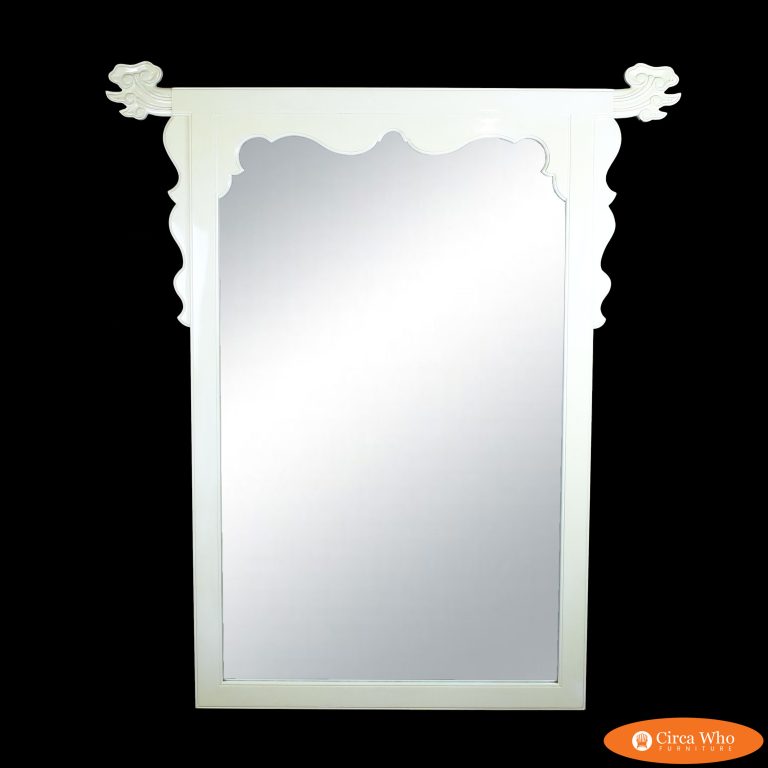 Large Pagoda White Mirror by Century