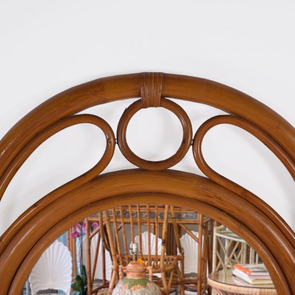 Large Rattan Chippendale Mirror