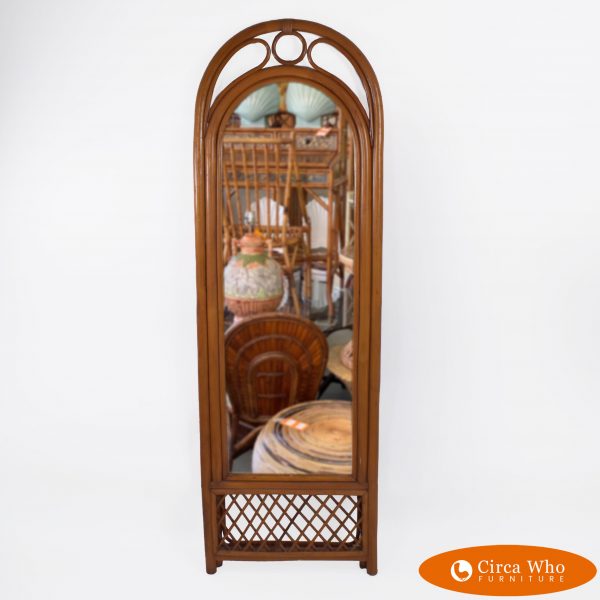Large Rattan Chippendale Mirror