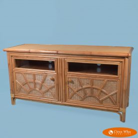 Large Rattan Island Style Tv Stand