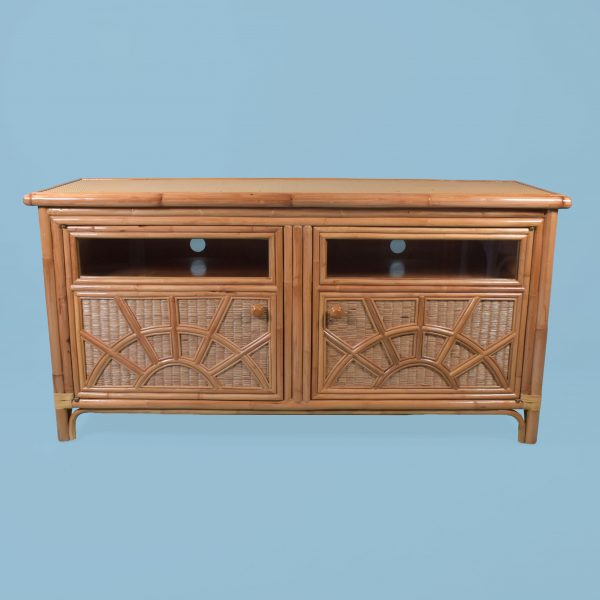 Large Rattan Island Style Tv Stand