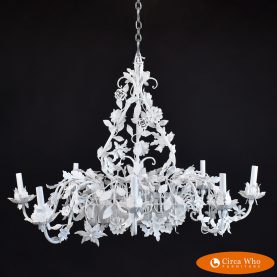 White Large Floral Chandelier