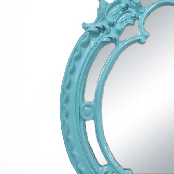 Large Vintage Turquoise Mirror