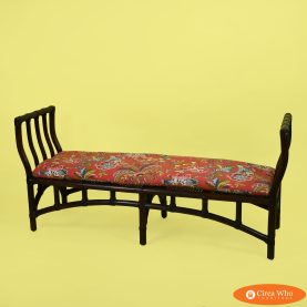Large Wing Rattan Bench