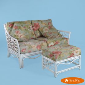 love Seat With Ottoman by Braxton