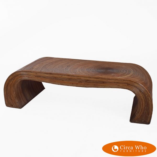 Low Pencil Reed Coffee Table