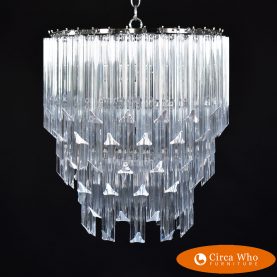 Lucite Chandelier with chrome