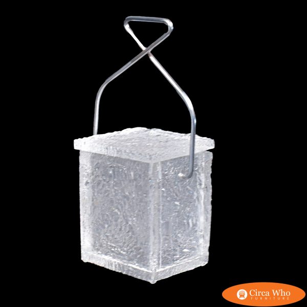 Lucite Crackled Ice Bucket