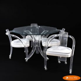 Lucite Dining Set With 4 Chairs