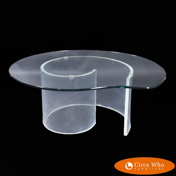Lucite Snail Coffee Table
