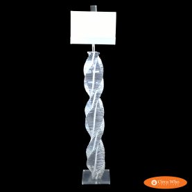 Lucite Stacked Floor Lamp