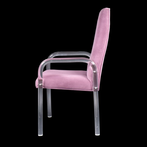 Lucite Upholstered Chair