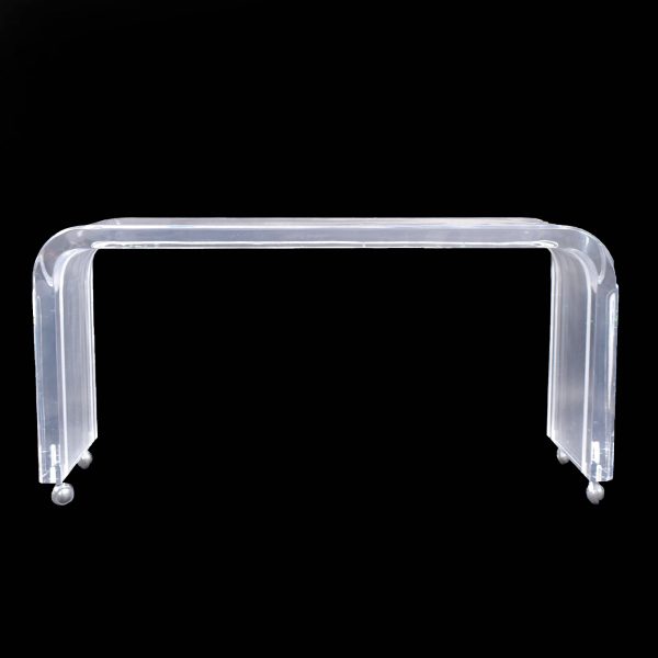Lucite Waterfall Bench in Casters