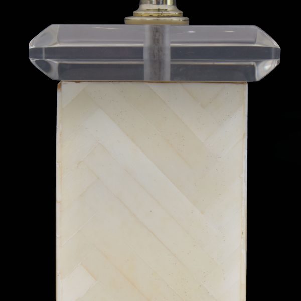 Lucite and Marble Table Lamp
