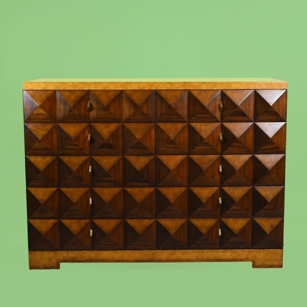 MCM 10-Drawer Inlaid Pyramidal Chest by Maitland-Smith