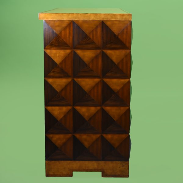 MCM 10-Drawer Inlaid Pyramidal Chest by Maitland-Smith