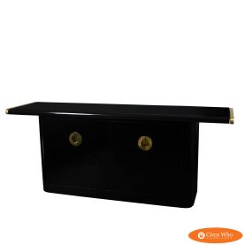 MCM Black and Brass Credenza
