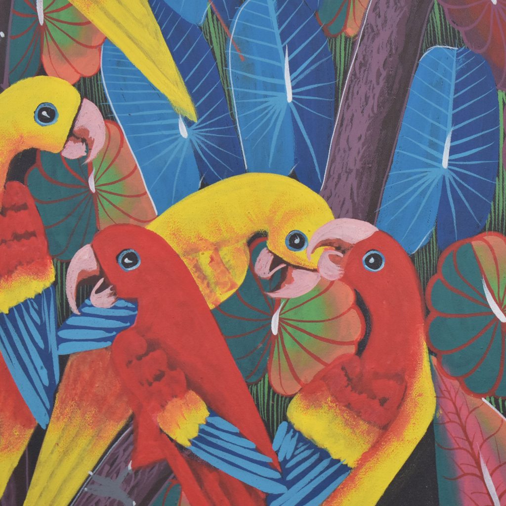 Macaws and Tigers Haitian Paint | Circa Who